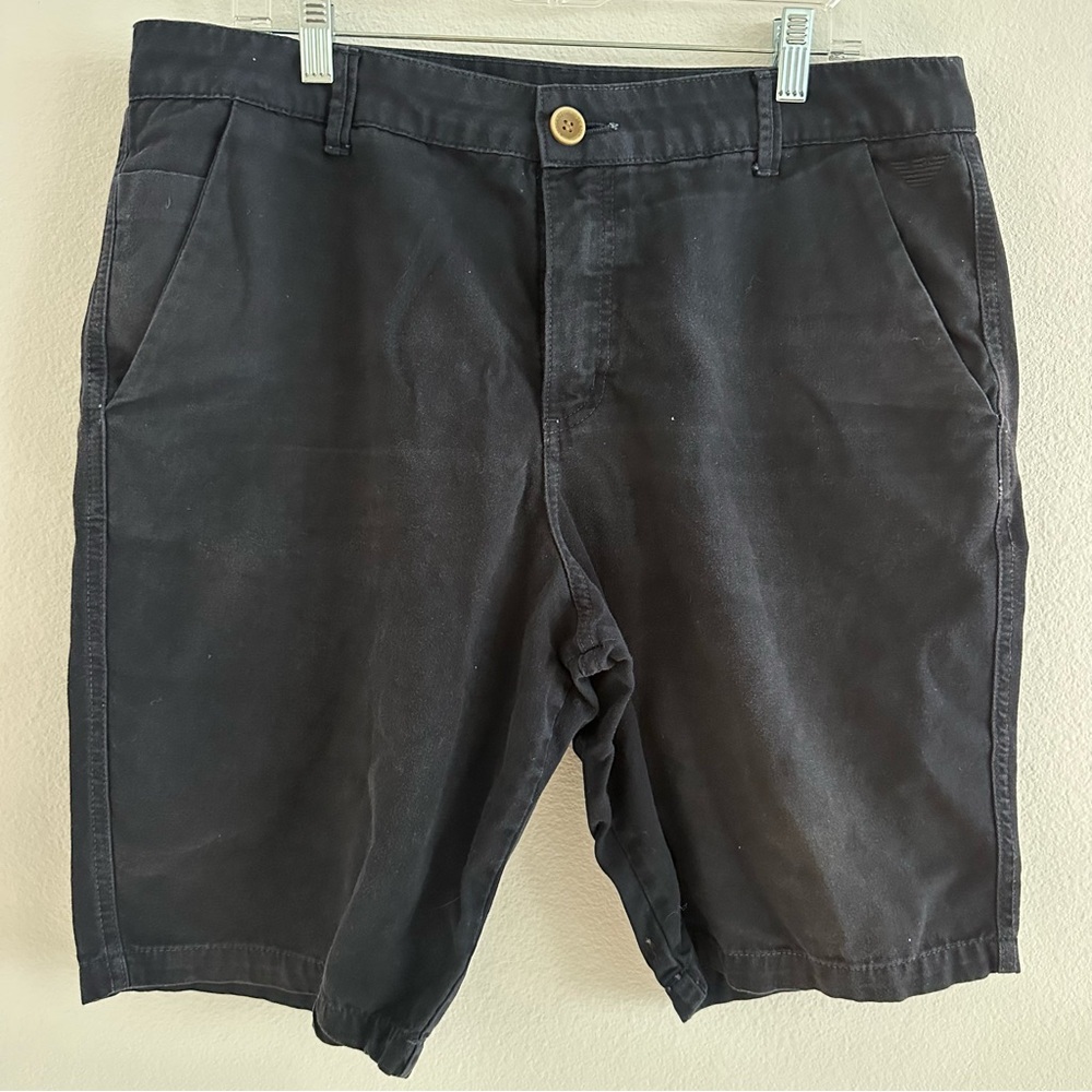 Armani‎ Jeans Faded Black Flat Front Shorts Size: 36